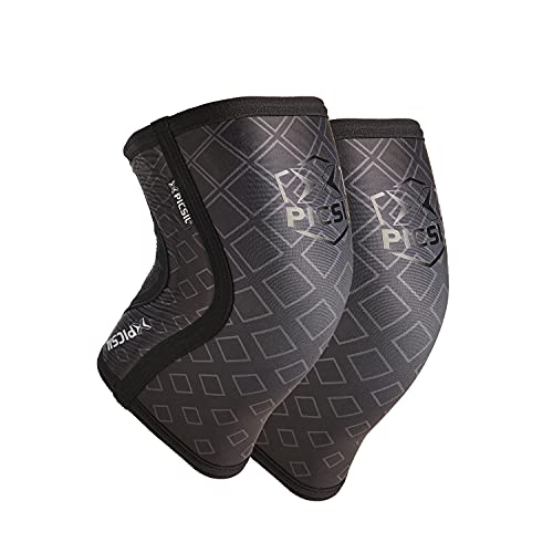 PICSIL Par Rodilleras Deportivas Cross Training de Neopreno, Protección del Menisco y los Ligamentos, Transpirable y Antideslizante Para Correr, Entrenar, Baloncesto, Unisex, Grosor 5mm, Black, M